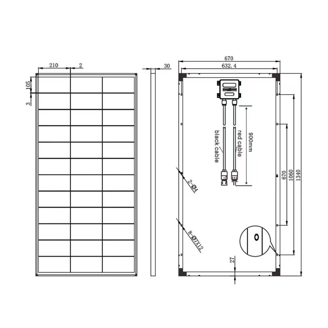 enjoy solar® 200W 12V Monokristallines Solarmodul, PERC 9BB - Solarpanel ideal für Wohnmobil, Balkon