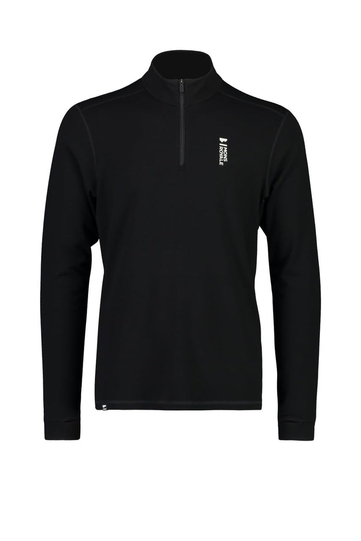 Mons Royale Herren Cascade Flex 200 1/4 Zip Longsleeve Langarm Unterhemd Funktio, S