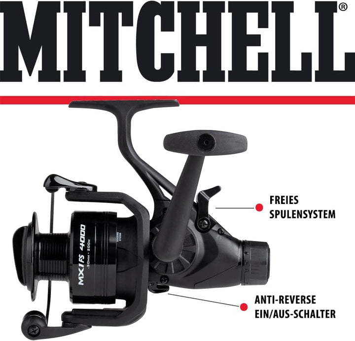 Mitchell MX1 FS 6500 Freilauf Angelrolle ohne Schnur - Spinnrolle und Freilaufrolle für Angler - Rob