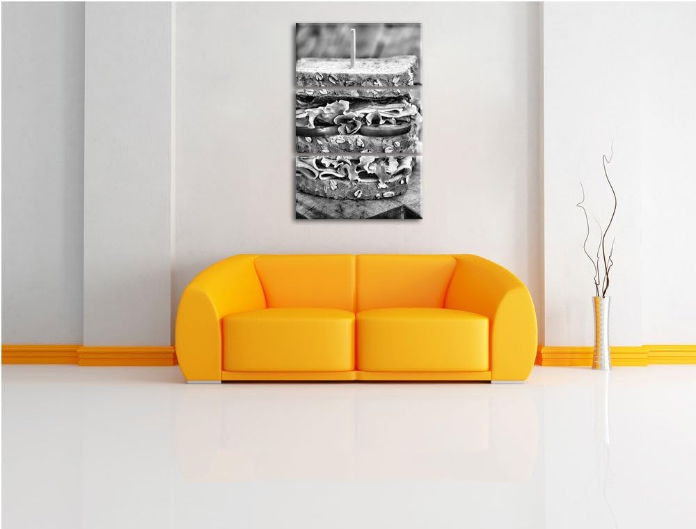 Pixxprint Monocrome, Doppeldecker Sandwich 3-Teiler Leinwandbild 120x80 Bild auf Leinwand