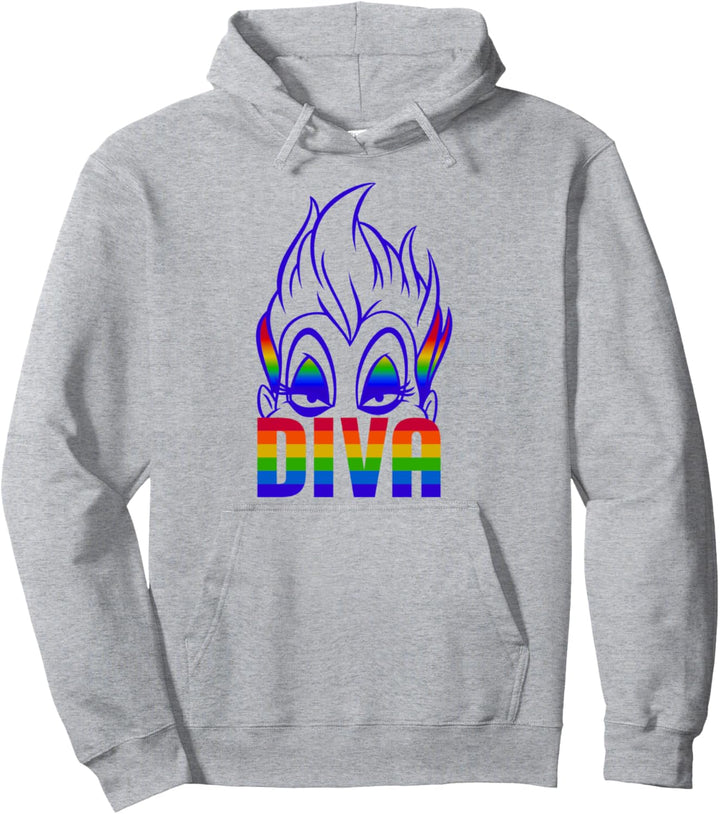 Disney Villains Ursula Rainbow Diva Face Pullover Hoodie