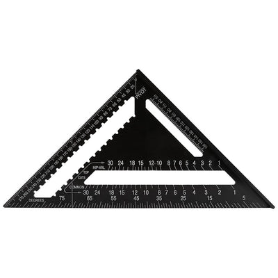 Dreieck Lineal 12 Zoll Schwarz Aluminium Sparren Profil Quadrat Lineal Hohe Präzision Easy Read Engi