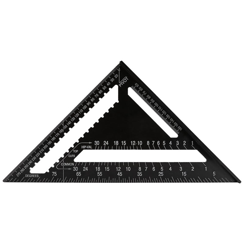 Dreieck Lineal 12 Zoll Schwarz Aluminium Sparren Profil Quadrat Lineal Hohe Präzision Easy Read Engi