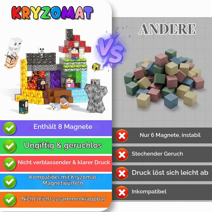 Magnetische Bausteine 200 PCS, Magnetbausteine ab 3 Jahre, Magnetic Blocks für Kinder Jungen Mädchen