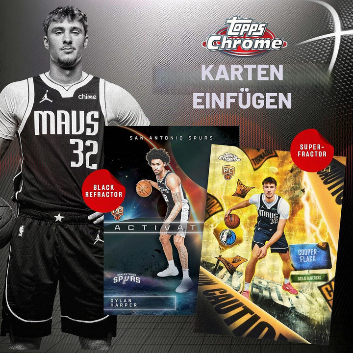 Topps 2025-26 Chrom-Basketball, werksseitig versiegelt, Vorteilsbox, Vorteilsbox