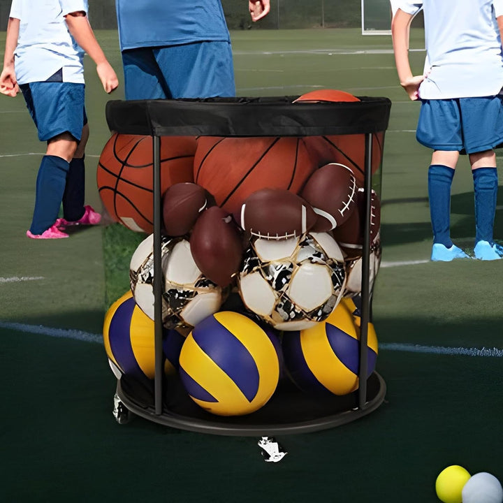 Ballaufbewahrung - Ballkorb,Tragbarer Korb Organizer Box, Trainingszubehör Und Spielsachen, Grosser