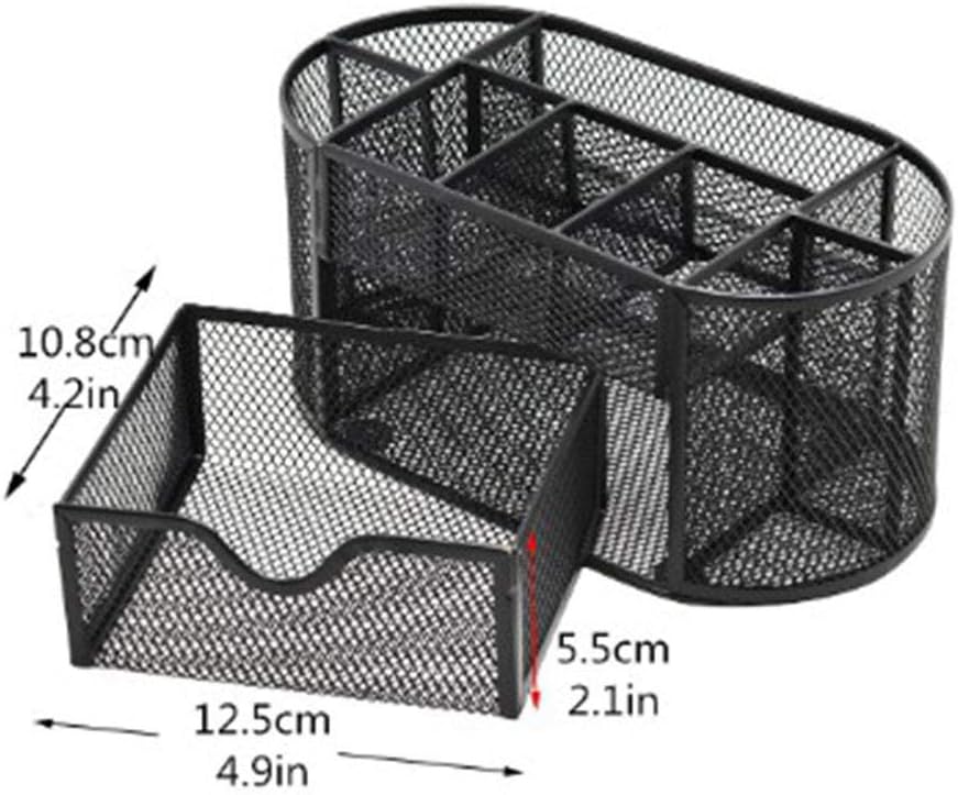 SUPERTOOL Schreibtisch-Organizer aus Netzstoff, Stifthalter mit Schublade, Mehrzweck-Metall-Schreibw