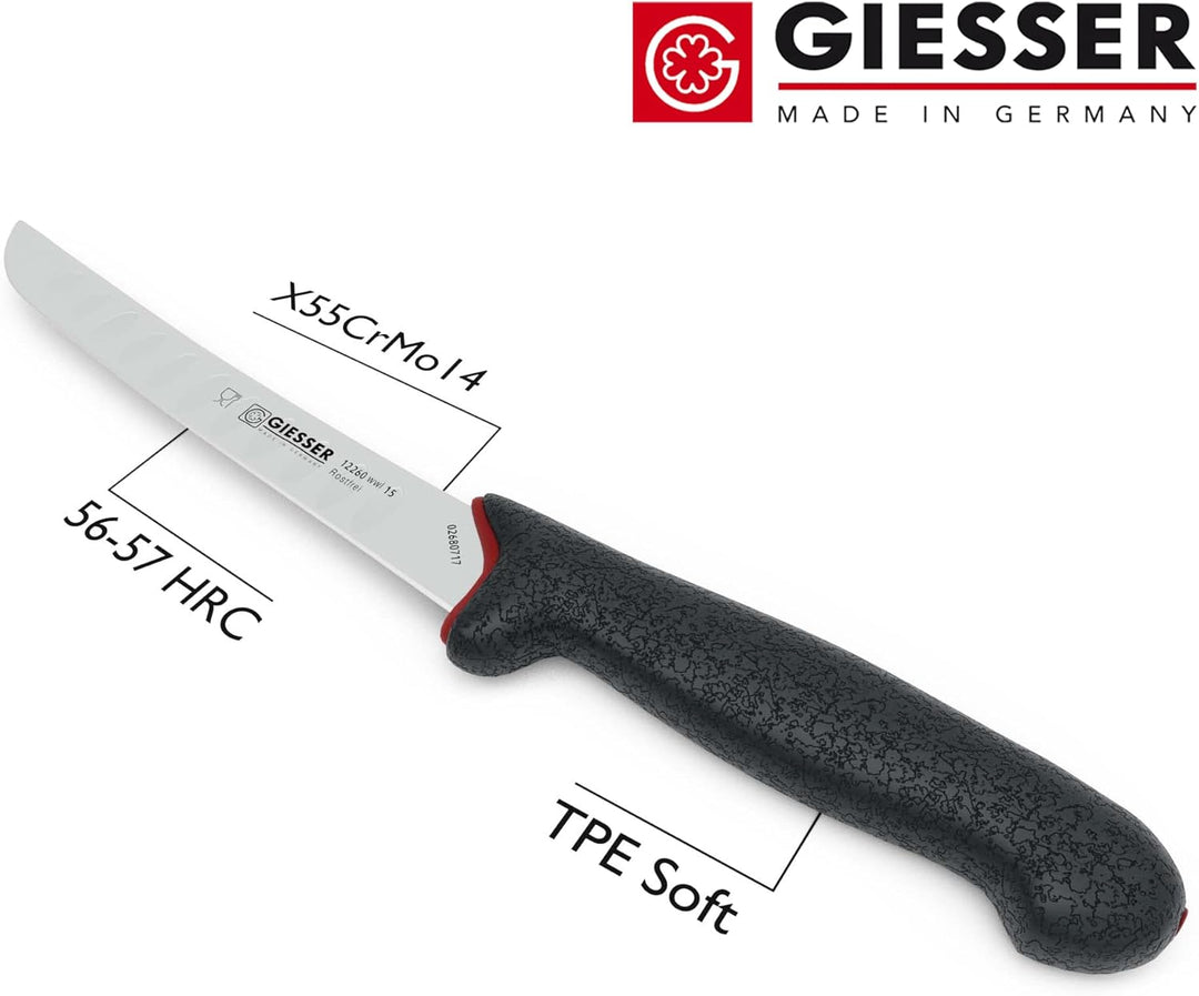 Giesser seit 1776 - Made in Germany - Ausbeinmesser rutschfest PrimeLine, Klinge mit Kullen 15 cm, s