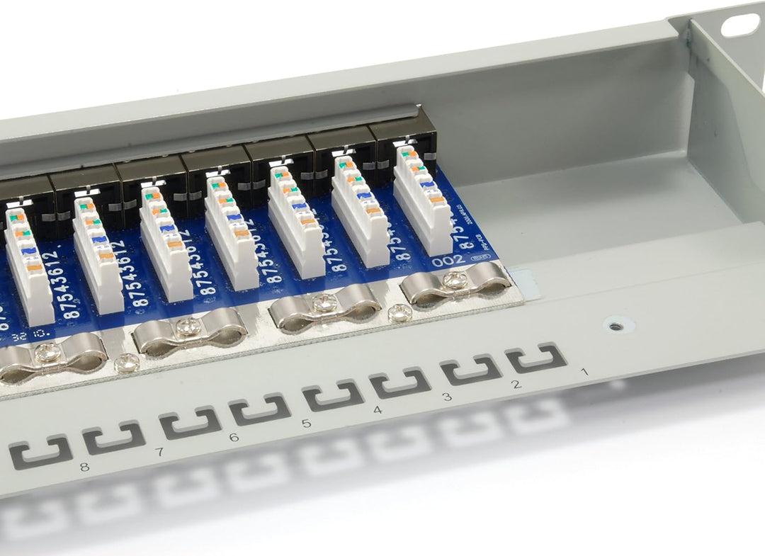 Equip Patchpanel 24x RJ45 Cat6 19" 1HE grau 24 Ports Grau, 24 Ports Grau