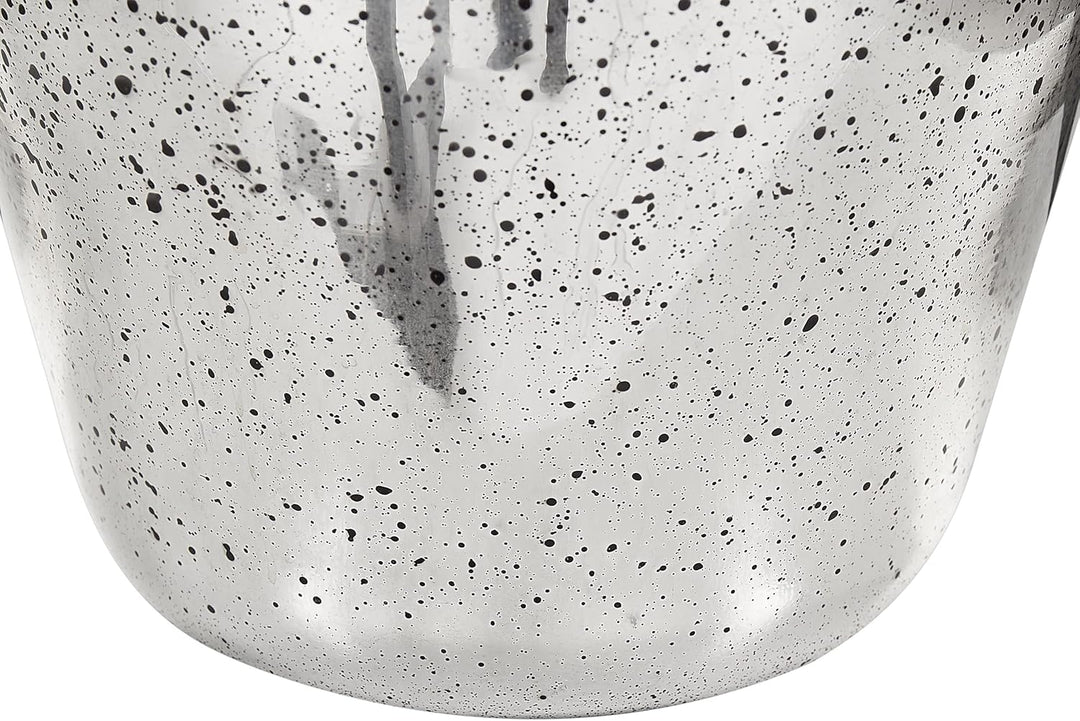 Handgefertigte dekorative Blumenvase 40 cm Glas in Silber Kachori