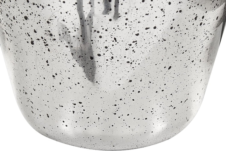 Handgefertigte dekorative Blumenvase 40 cm Glas in Silber Kachori