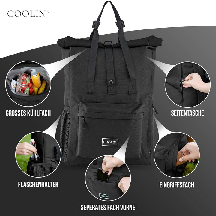 Coolin' Kühlrucksack 30L | Rucksack mit Kühlfach für Bier, Picknick, Getränke & Co | Kühltasche als