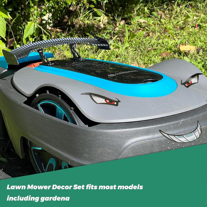 Mähroboter Deko, Worx Tuning - Aufkleber Mähroboter I Mähroboter Spoiler I Heckflosse für Worx M500