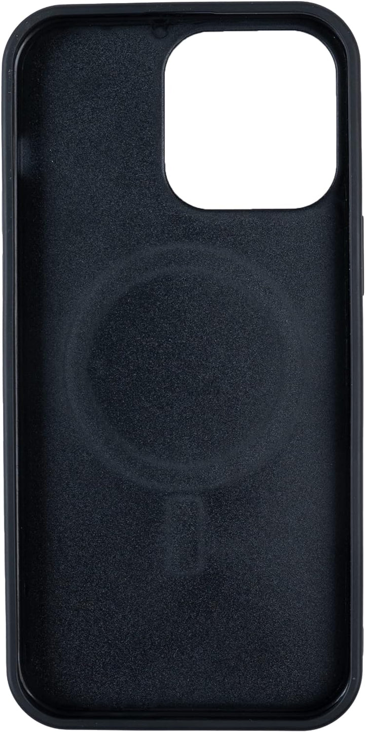 HANS/SON Klappbare Echtlederhülle in Schwarz | iPhone 14 Pro Max Ledercase mit Kartenfächern | Leder