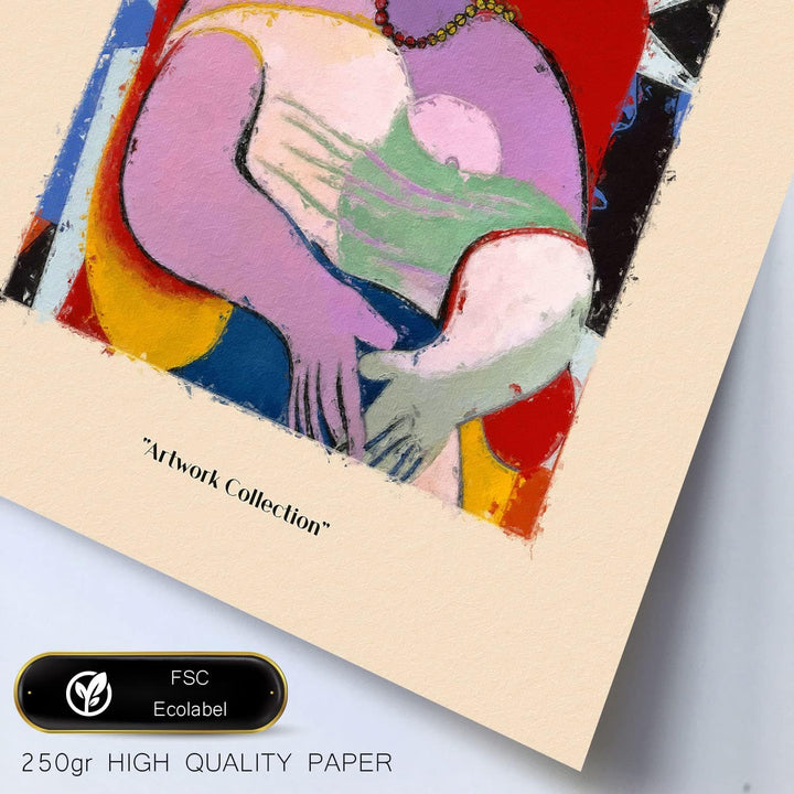 Nacnic Set mit 6 Postern in schwarzer Tinte. Frauen. Drucke des Fauvismus und Surrealismus für Innen