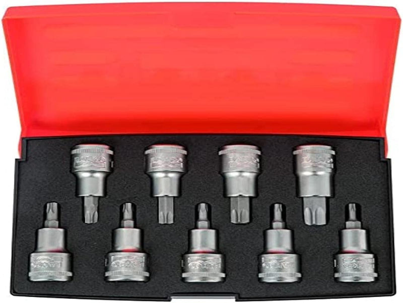 Bahco BAHS9TORX BHS9TORX Juego Vasos 1/2, Naranja