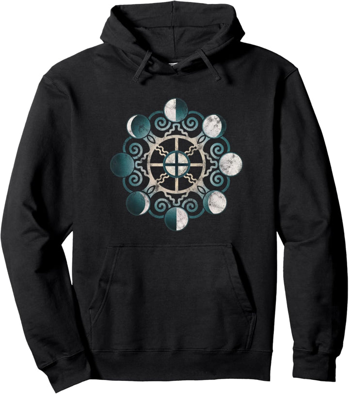 Mondphasen, Erde, Symbol, Magie, Wicca, Heidentum, Keltisch, Pullover Hoodie