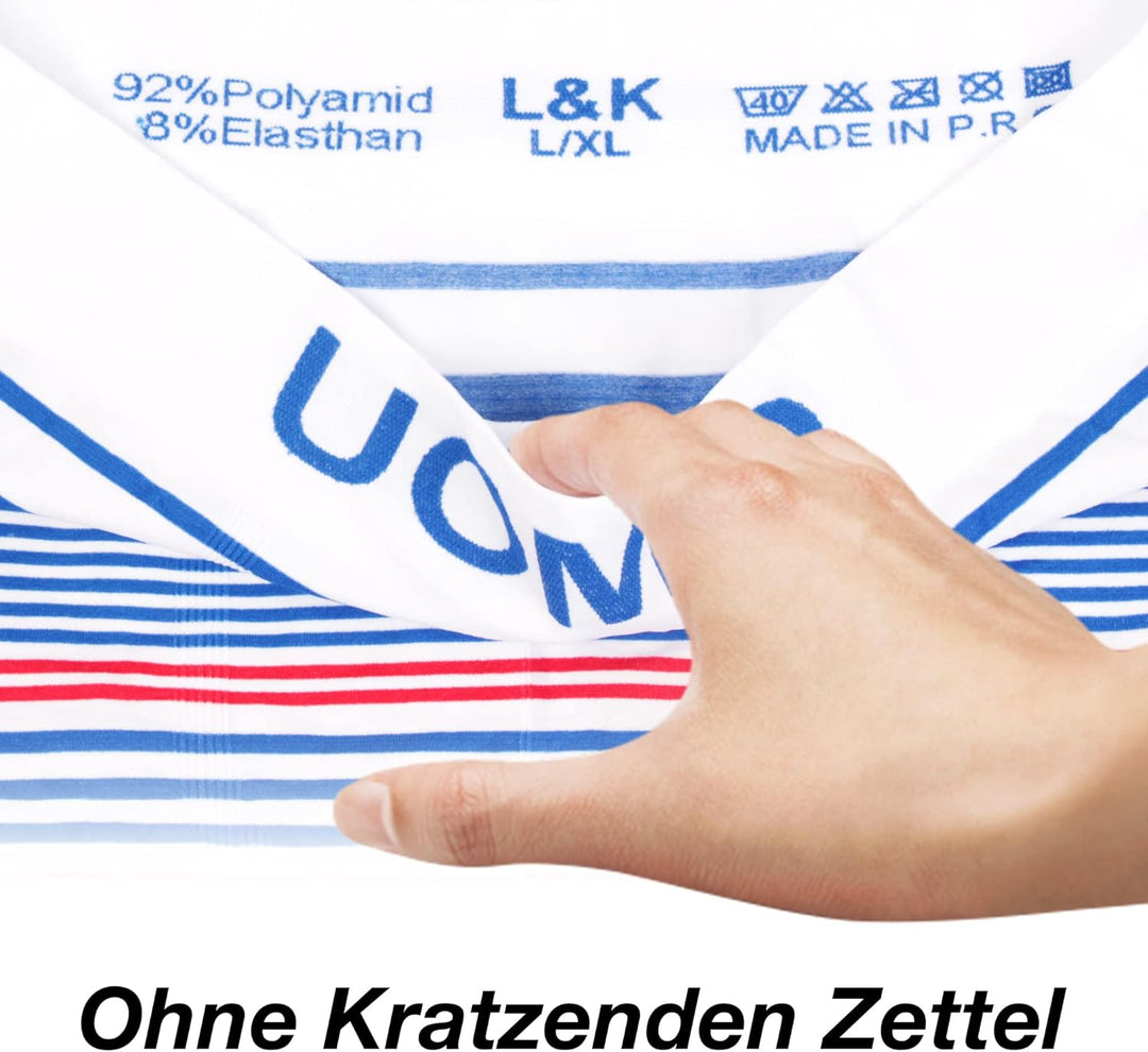 L&amp;K 10er Pack Herren Retroshorts Boxershorts Men Mikrofaser in 10 verschiedenen Modelle 1209 S-M 10e