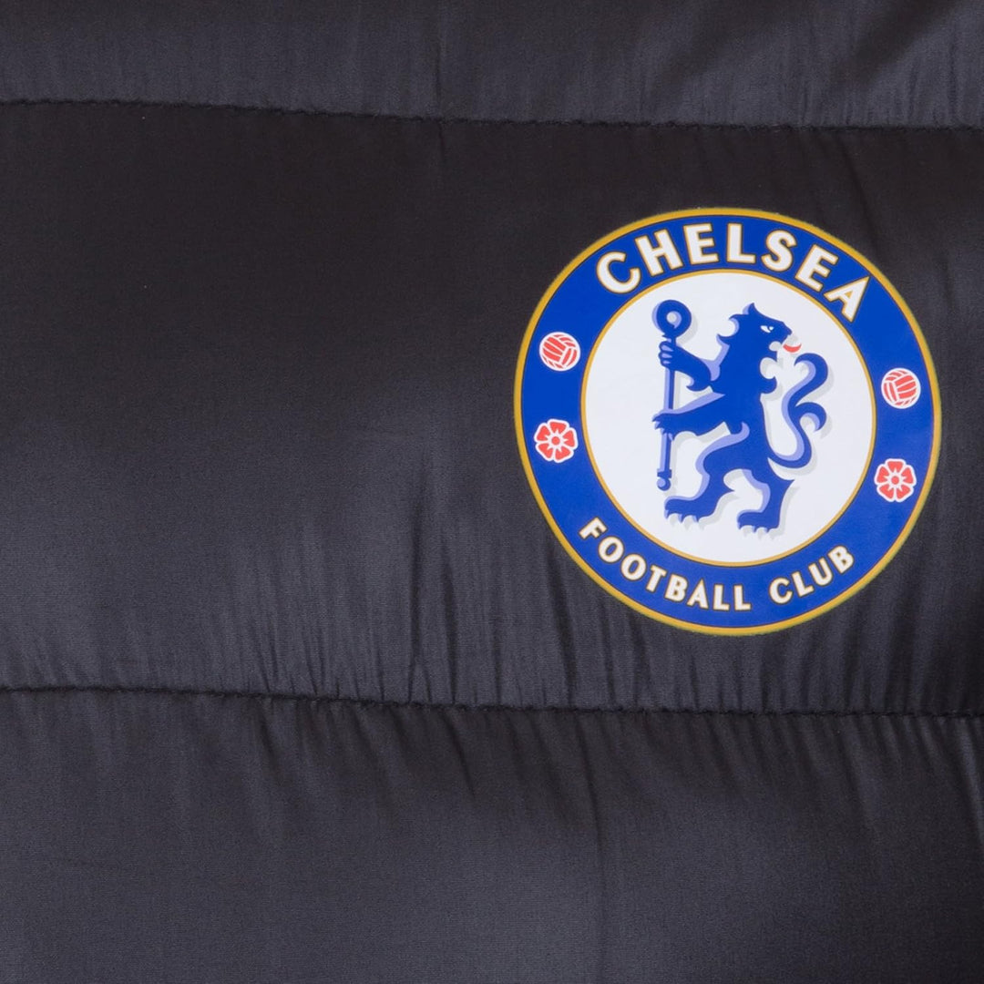 Chelsea FC - Herren Winter-Steppjacke mit Kapuze - Offizielles Merchandise - Geschenk für Fussballfa