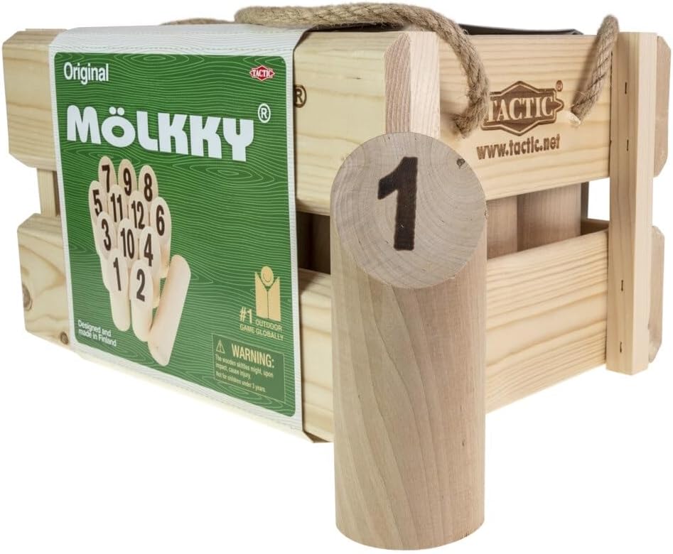 Tactic 40268 Original Mölkky in Holzkiste (Big Size) Single, Single