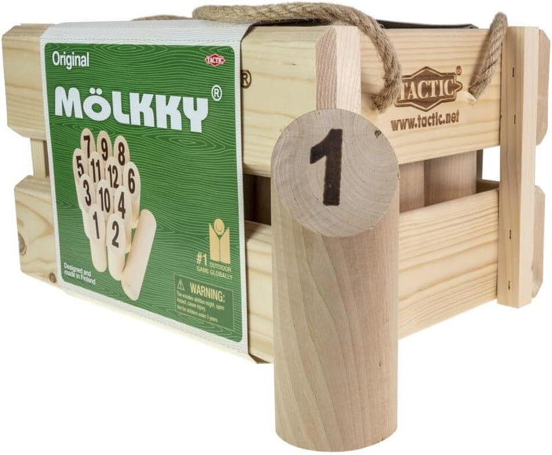 Tactic 40268 Original Mölkky in Holzkiste (Big Size) Single, Single