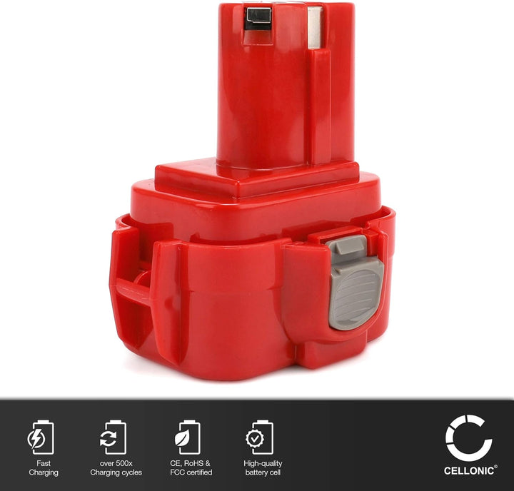 CELLONIC® Ersatz Akku für Makita BMR100, 6222d, 6261D, 6207D, 6204D, 6226D, 6260D Ersatzakku 9120, 9