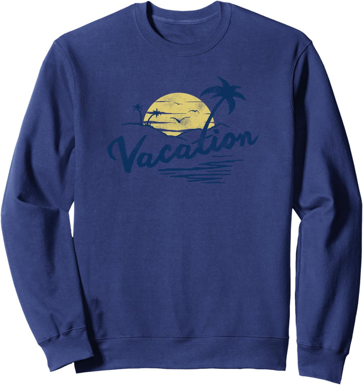 Vacation On The Beach Palm Tree Sunset Sweatshirt