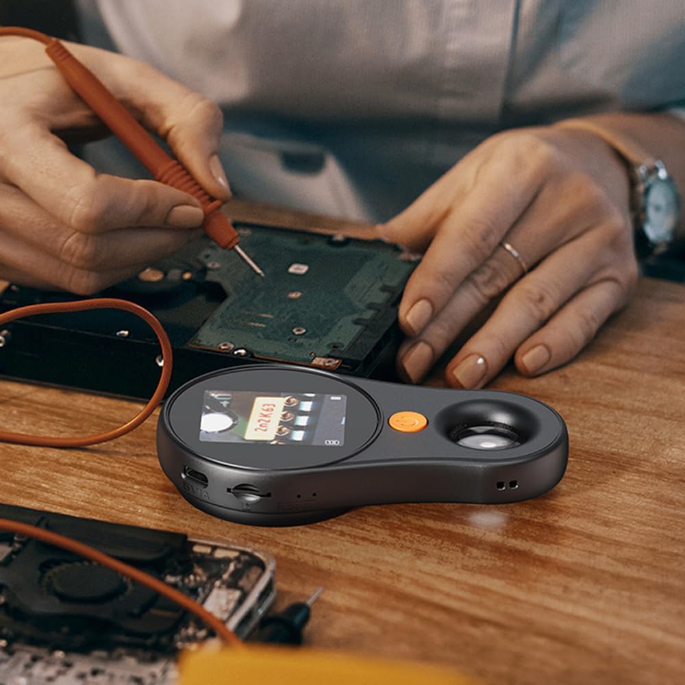 Digitales Mikroskop, 500-fache Vergrösserung, 2-MP-Taschenmikroskop mit 2-Zoll-HD-Bildschirm, unters