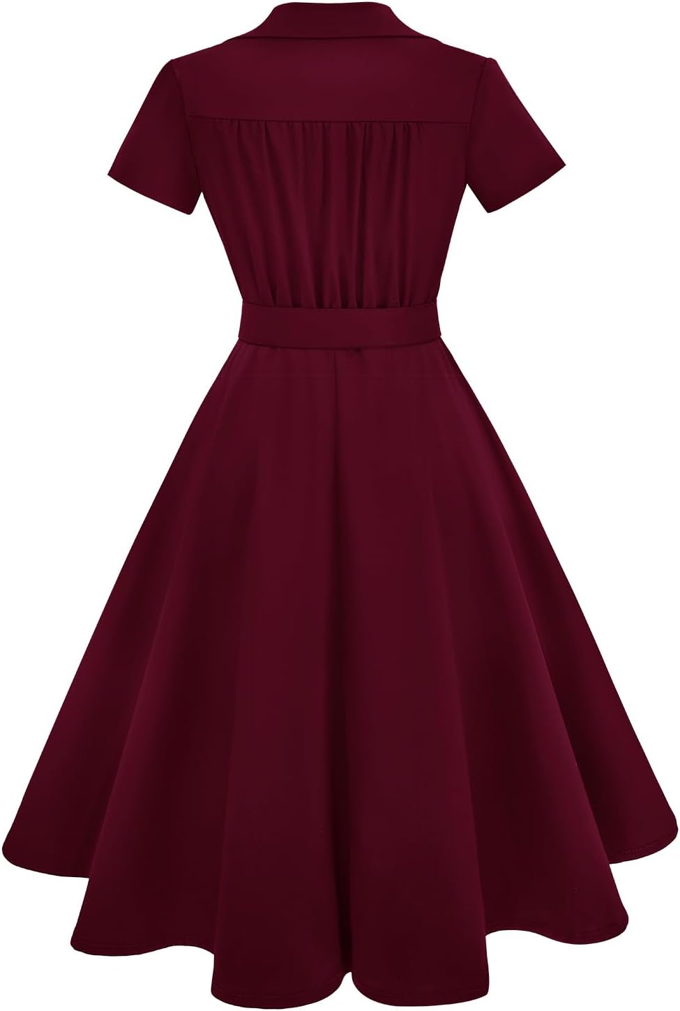 Rockabilly Kleider Damen V-Ausschnitt Midi Festliche Kleider für Hochzeit Vintage Cocktailkleid XXL