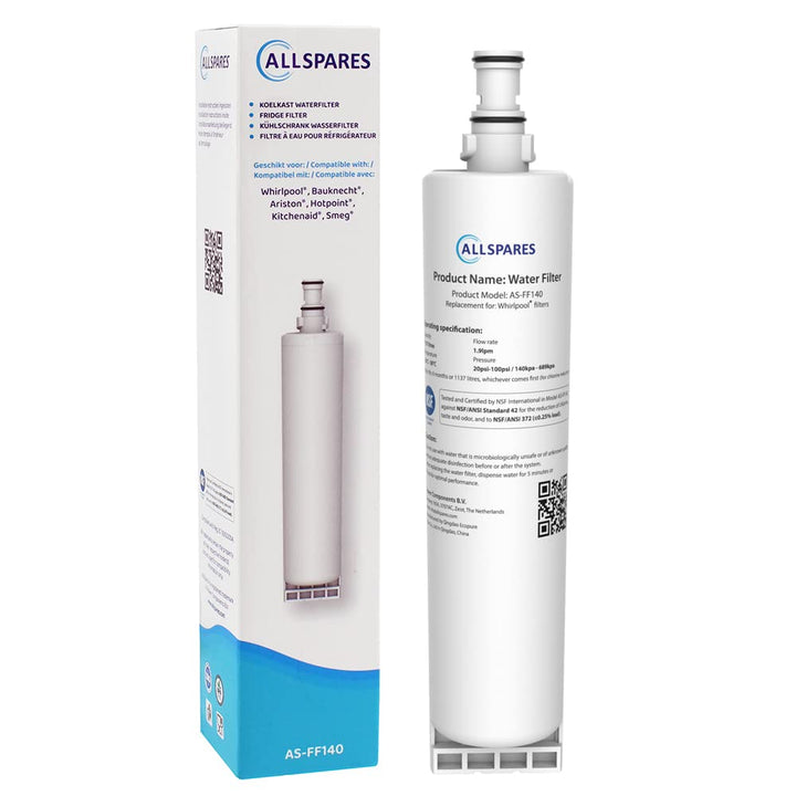AllSpares Wasserfilter für Kühlschrank geeignet für Whirlpool SBS200 / SBS002 / SBS001 und Bauknecht