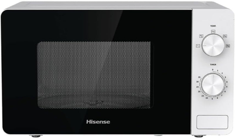 Hisense Mikrowelle H20MOWP1 Weiss 20 Liter 700 Watt Glasdrehteller Auftaufunktion