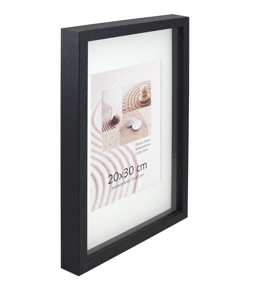 KM Foto 3D Objektrahmen Holz Bilderrahmen Shirt Trikot Rahmen Collage Wanddeko Poster S223: Farbe: S