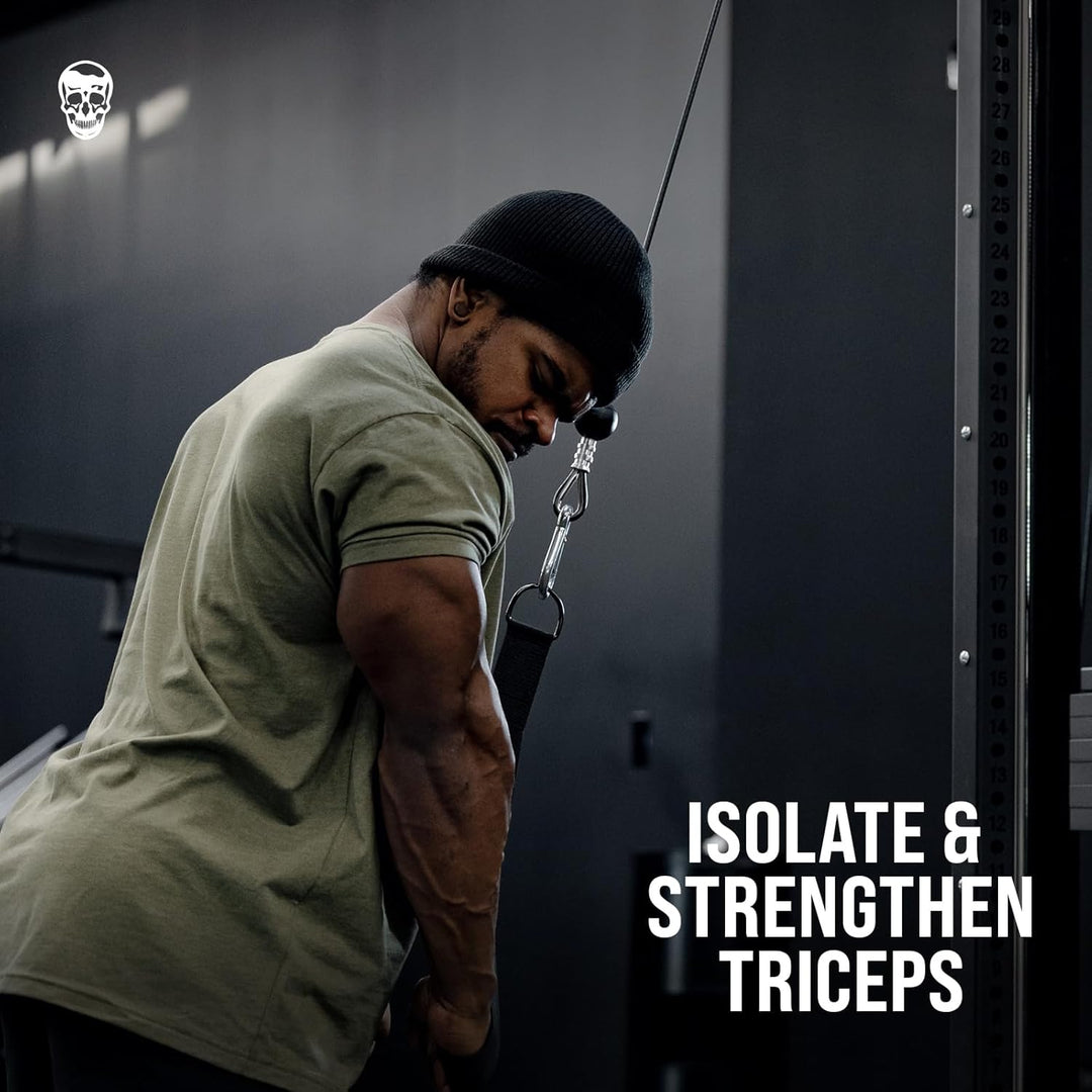 Gymreapers Trizepsseil-Kabelbefestigung (3 Längen in einem) Multi-Workout-Seil, Trizepsverlängerung,