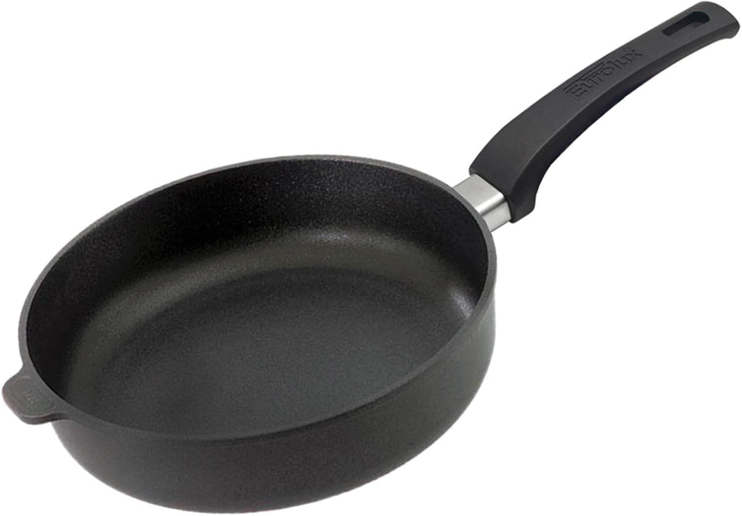 Eurolux Guss-Pfanne Induktion Ø 28 cm - hoher Rand 7 cm - grosse runde Alugusspfanne mit Beschichtun