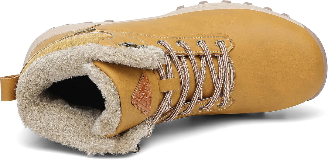 Mishansha Unisex Winterschuhe Winterstiefel mit Warm Gefüttert, Gr. 36-48 44 EU Buttergelb, 44 EU Bu