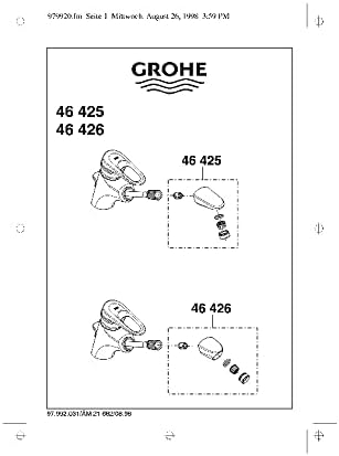 GROHE Handbrause (Original Ersatzteil, Langlebig, Robust, Herstellergarantie: 5 Jahre), Chrom, 46425