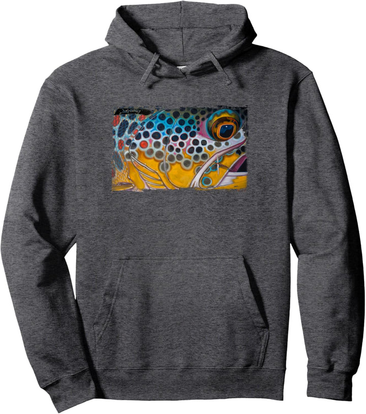 Braune Forelle und Dry Fly T-Shirt Derek DeYoung Pullover Hoodie