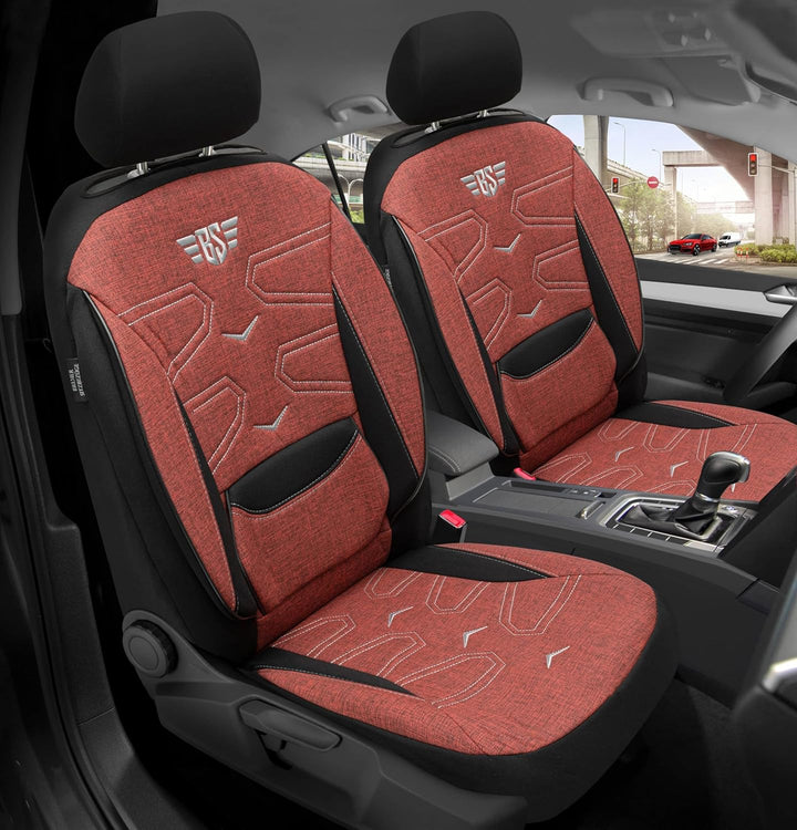 BREMER SITZBEZÜGE Mass Sitzbezüge Schonbezüge für Mercedes GLK X204 KT302 KT302 - Schwarz/Rot GLK X2