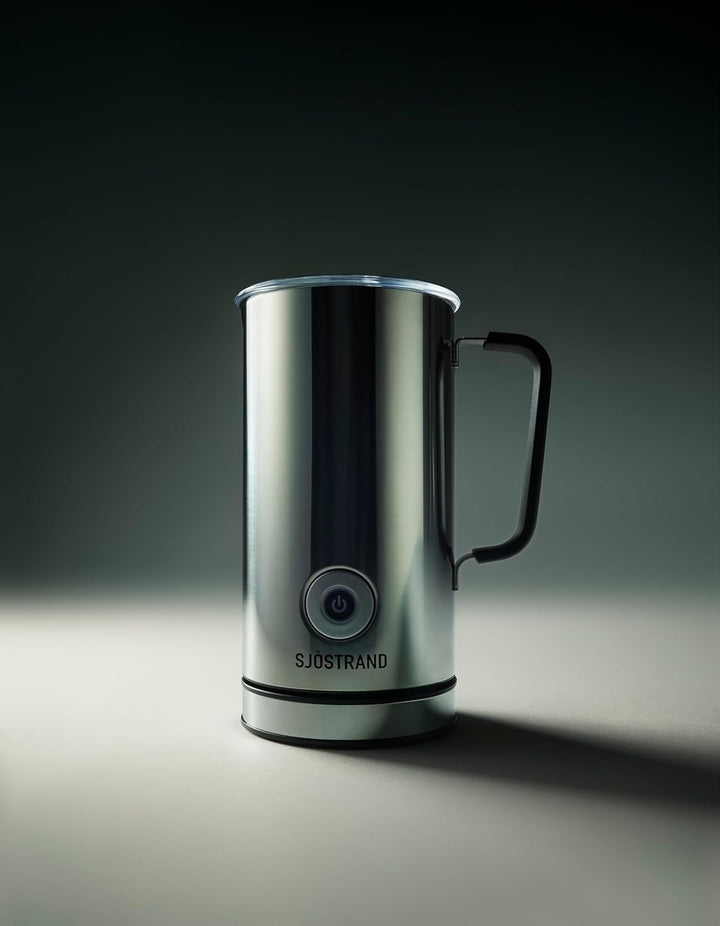 Sjöstrand Coffee Elektrischer Milchaufschäumer - Edelstahl, Für Heisse & Kalte Milch, Antihaftbeschi