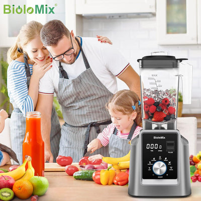 BioloMix Hochleistungsmixer 2200W,Selbstreinigungsfunktion,Standmixer 2L Behälter und 600ml Reisebec