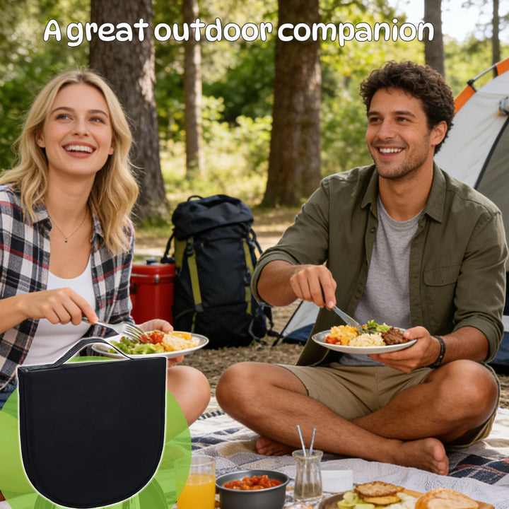 Camping Geschirr Set, Camping Besteck Edelstahl Inklusive Bestecktasche Edelstahl-Gabeln, Messer und