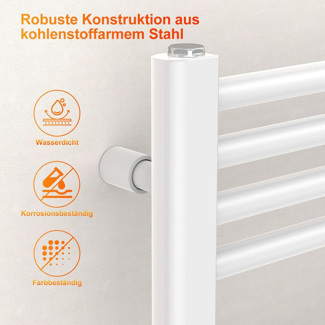 YEAUPE PRO Badheizkörper 1800x600 mm Wandmontiert, Handtuchheizkörper Handtuchhalter Handtuchwärmer