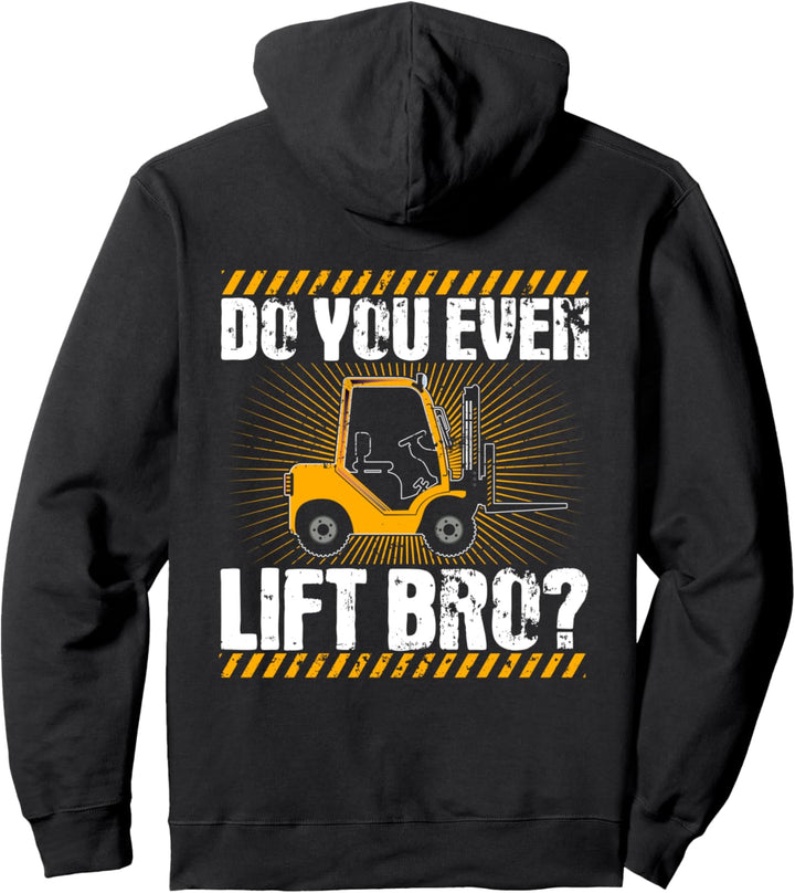 Gabelstaplerfahrer-Design auf der Rückseite der Kleidung Pullover Hoodie