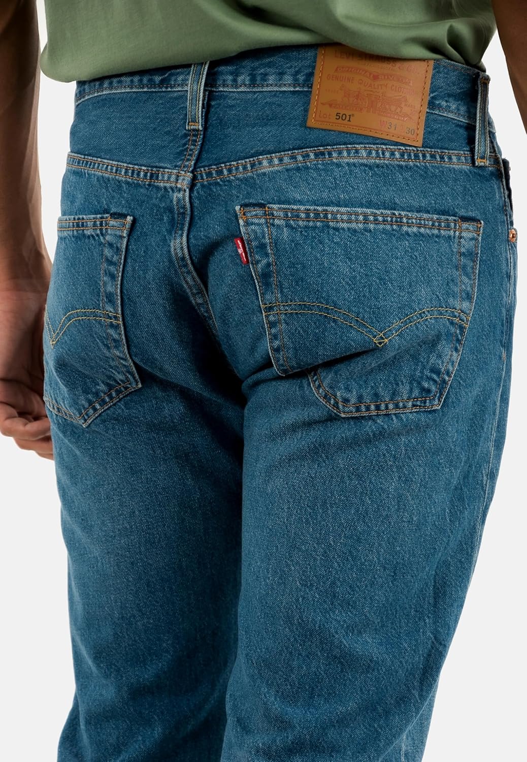 Levi's Herren 501 Original Fit Jeans 28W / 32L Window Pane Ltwt, 28W / 32L Window Pane Ltwt