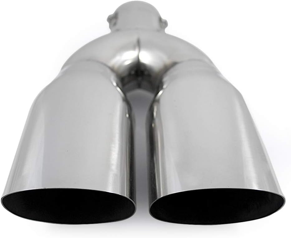 Auspuffblende, Endrohr für Auto, Endrohr / Endrohr / Endschalldämpfer, Edelstahl, Ø 56 mm, Chrom, un
