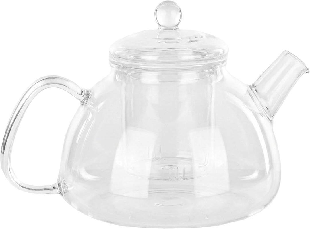 KADAX Teekanne aus Glas 1.3L, hitzebeständig, Glaskanne mit Siebeinsatz für losen Tee, Glasteekanne