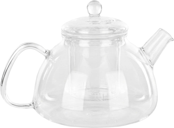 KADAX Teekanne aus Glas 1.3L, hitzebeständig, Glaskanne mit Siebeinsatz für losen Tee, Glasteekanne