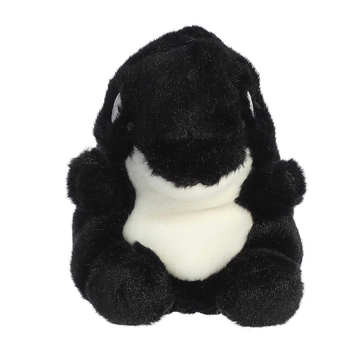 Aurora Adorable Palm Pals Juneau Orca Stuffed Animal - Pocket-Sized Fun - On-The-Go Play - Black 5 I