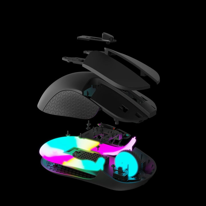 Keychron M3 Kabellose Maus, PAW3395-Sensor mit programmierbarer Makrotaste 26.000 DPI, unterstützt 2