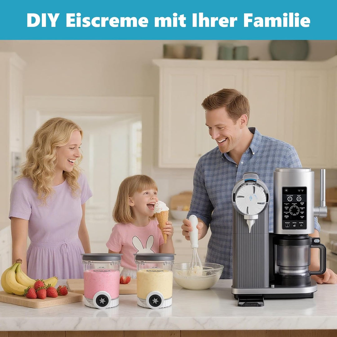 Nepfaivy Behälter für Ninja Swirl by Creami - 2er-Set Eiscremebecher und Deckel Kompatibel mit Ninja